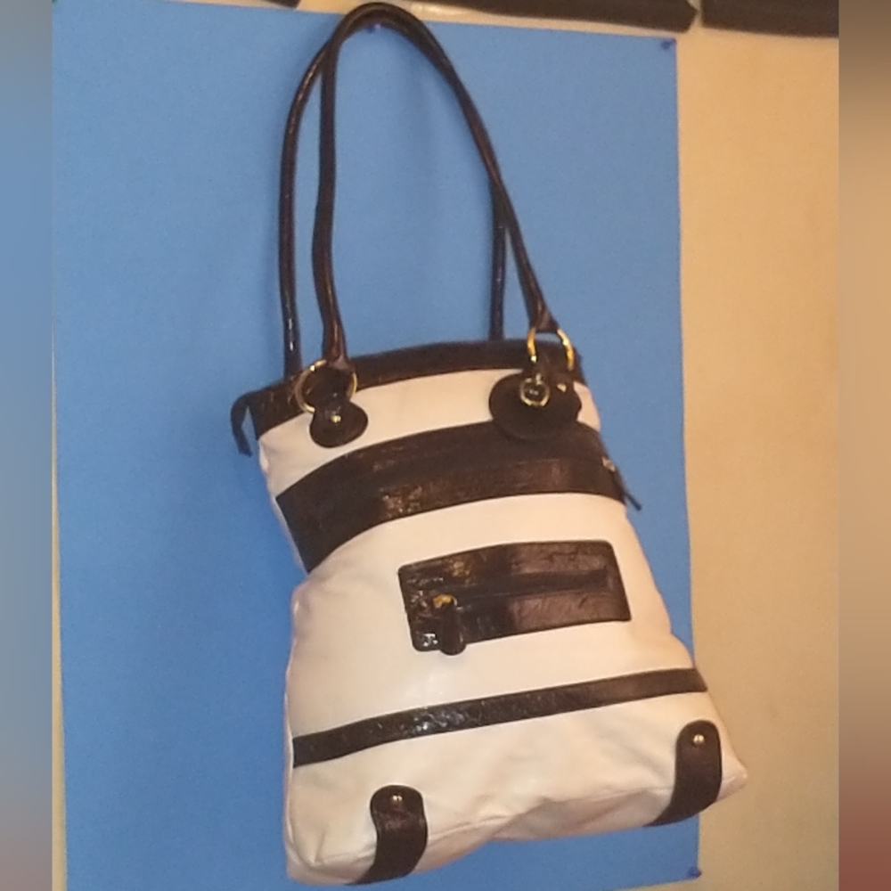 Black and White New Port News Purse